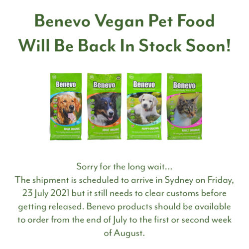 Benevo Vegan Pet Food Will Be Back In Stock Soon